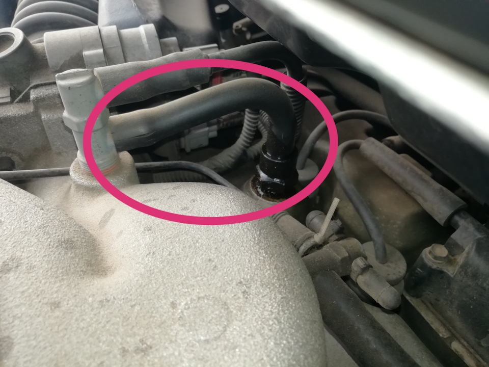 Где находится клапан pcv Вопрос знатокам - Chrysler Voyager (4G), 2,4 л, 2003 года своими руками DRIVE2