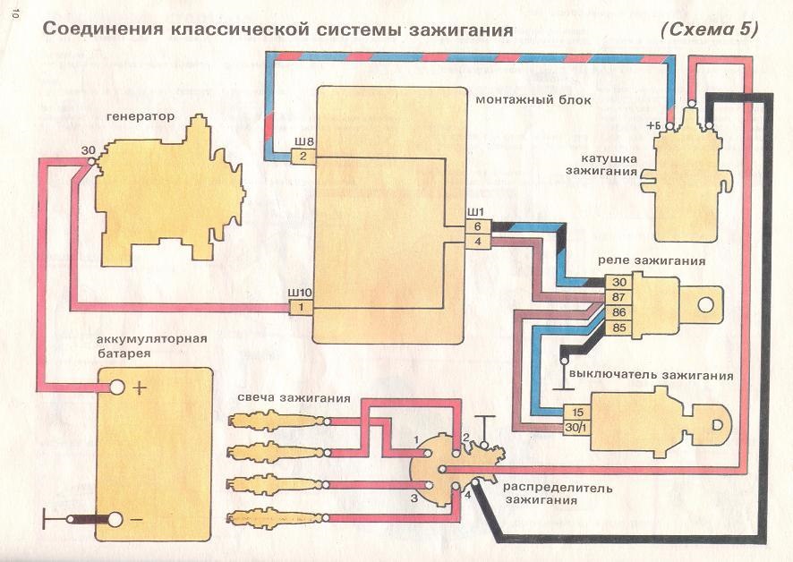 Схема часы ваз 2107