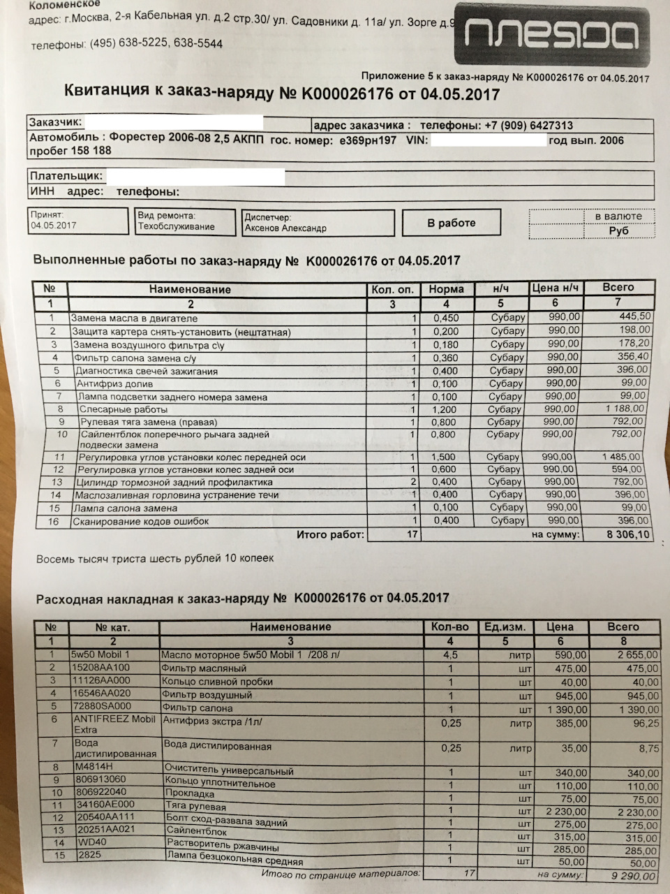 Периодичность то субару легаси