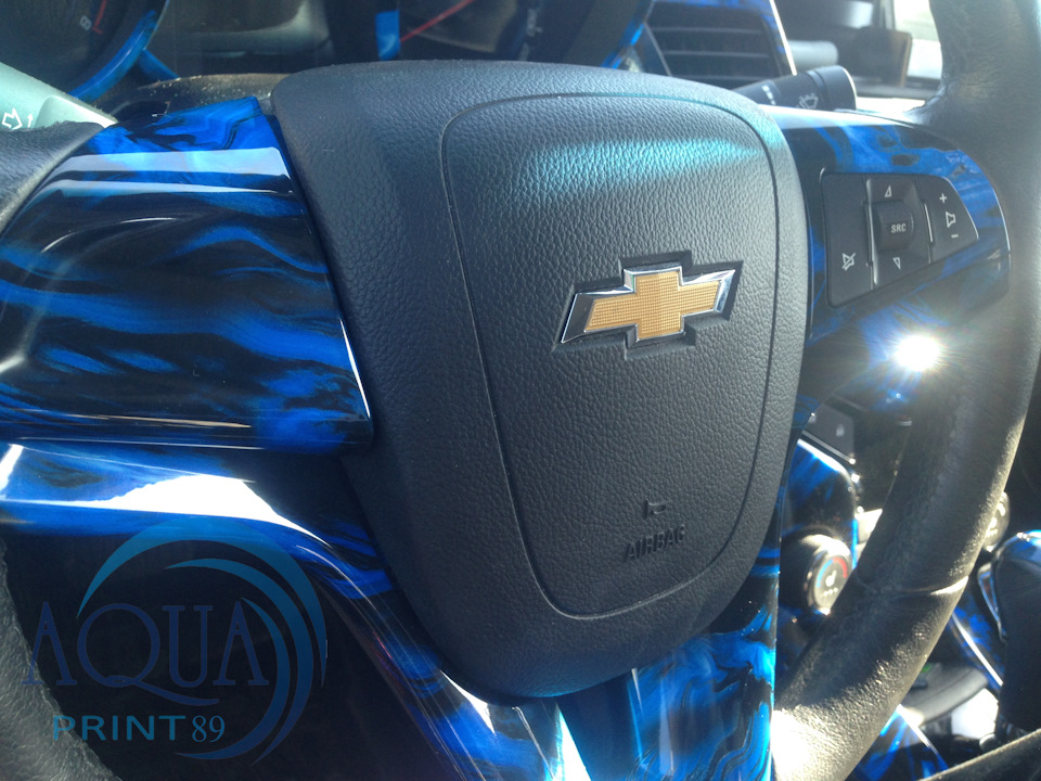 Chevrolet Cruze Blue Carbon Fiber detailing