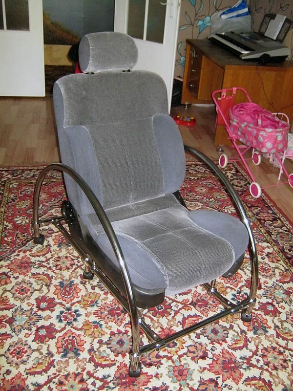 Кресло бу купить спб. Кресло из автомобильного. Кресло из автомобильного сидения. Компьютерное кресло из автомобильного. Мебель из автокресел.