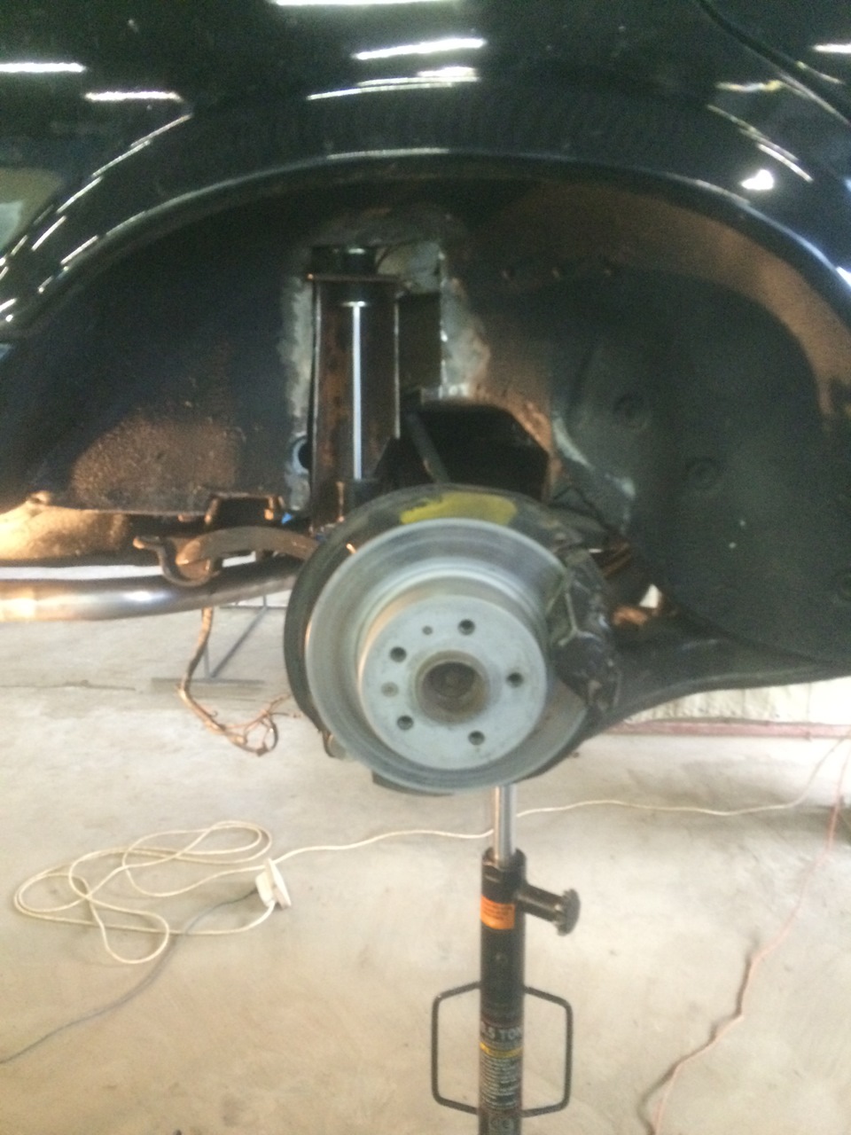 Перенос заднего амортизатора. — Mercedes-Benz S-class (W126), 5,6 л ...