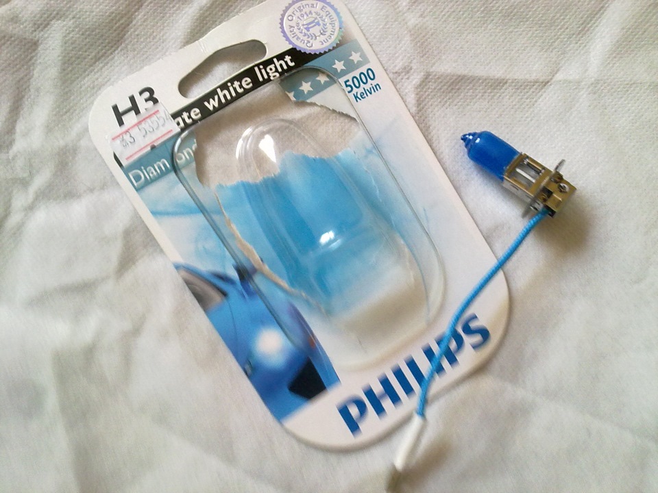 Лампочки Филипс H3 55W DIAMOND VISION 5000 Kel — Lada 21102, 1,5 л ...