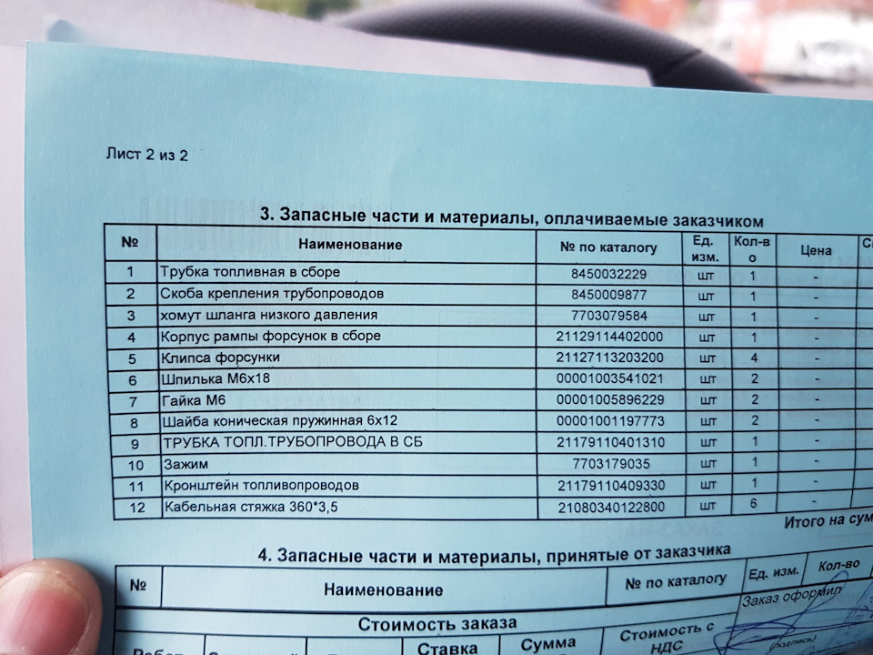 Photo from the logbook Lada Vesta SW (1G). Found on photo: 8450032229, 8450009877, 7703079584, 21129114402000, 21127113203200, 00001003541021, 00001005896229, 00001001197773, 21179110401310, 7703179035, 21179110409330, 21080340122800