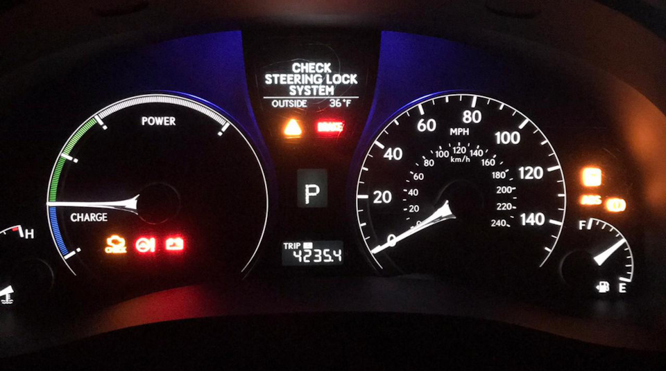 Lexus check power steering ошибка system