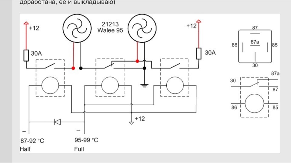 Схеме реле вентиляторов нива
