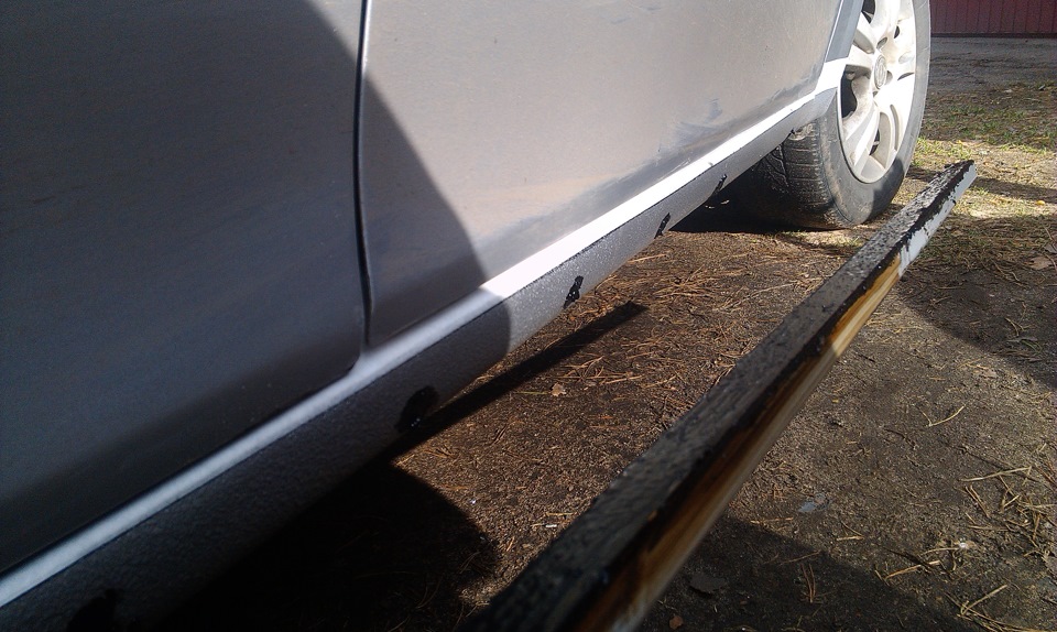 Установка Порогов Imrscher и бленды на заднее стекло — Opel Vectra B, 1 ...