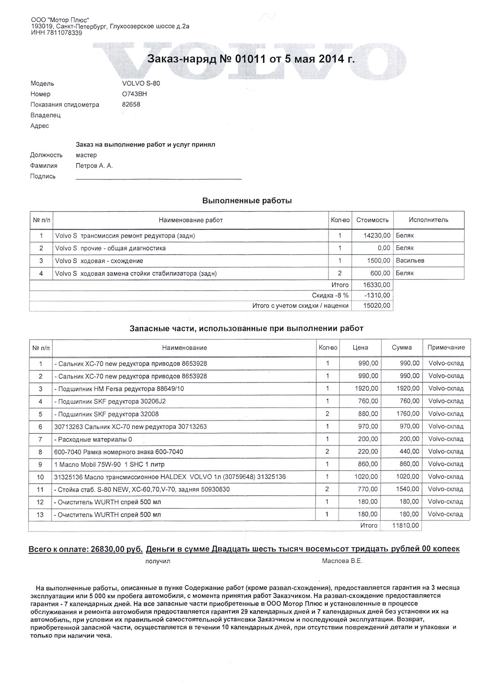 Каталожный номер редуктора заднего моста - Клуб Вольво | Клуб Вольво