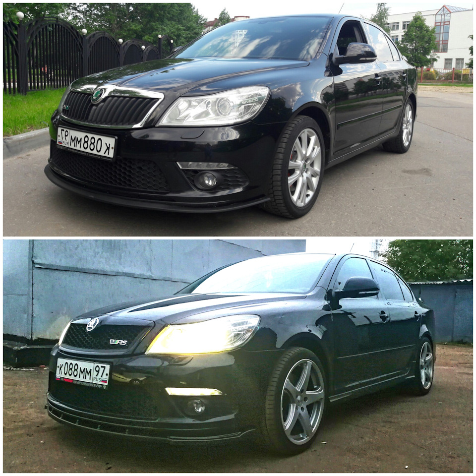 Процесс преображения РСки в одной картинке. Было и стало. — Skoda Octavia  RS A5 Mk2, 2 л, 2011 года | фотография | DRIVE2