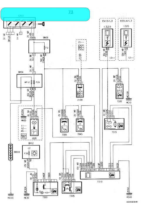 Электрическая схема пежо 406 дорестайл