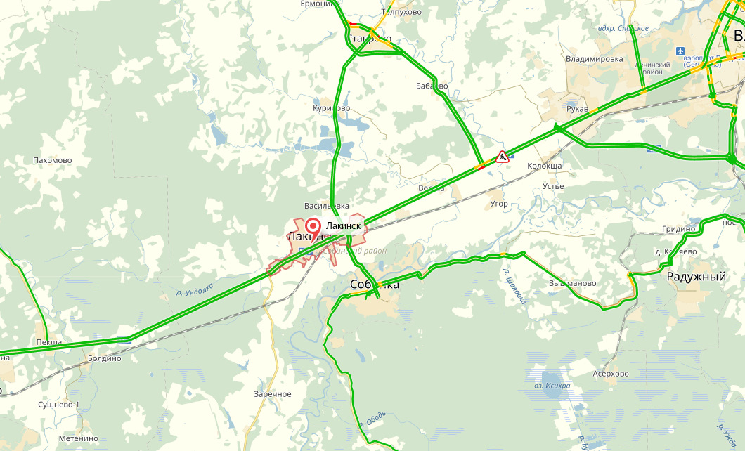 Пробки лакинск сейчас онлайн карта