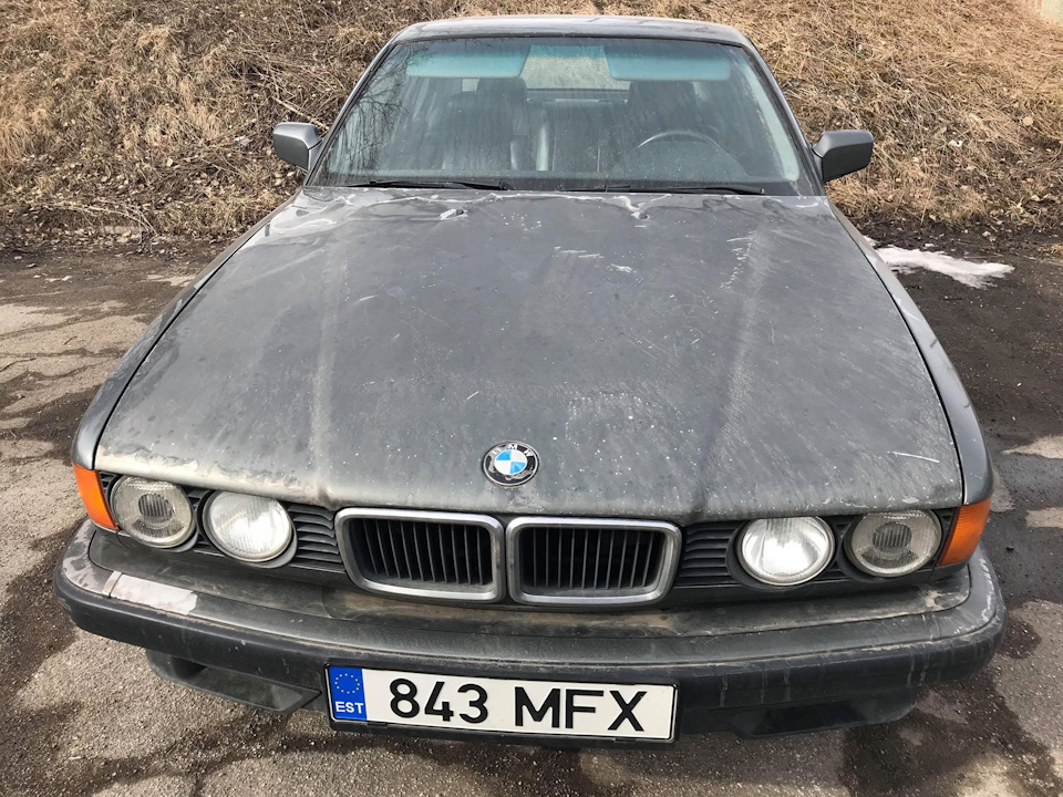 Подготовка капота к покраске — BMW 7 series (E32), 5 л, 1991 года ...