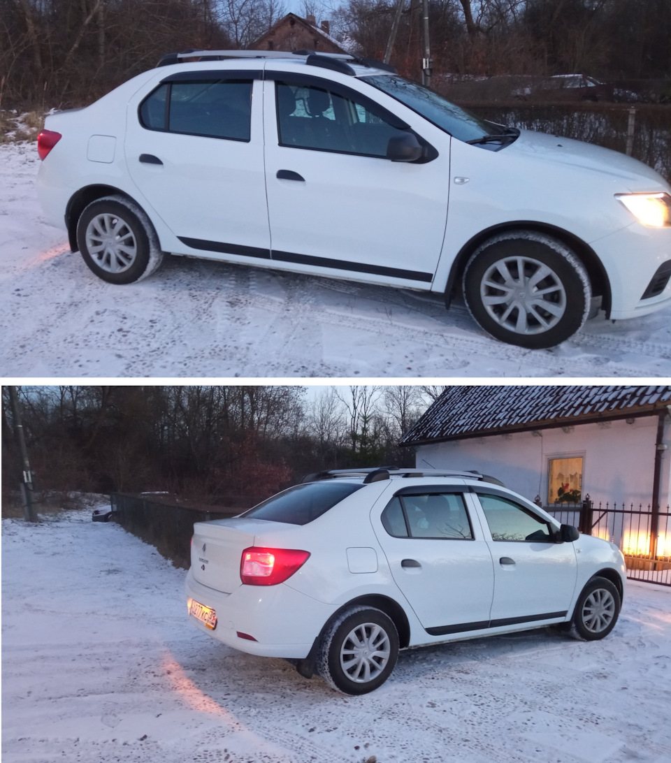 Молдинги на двери и водоотводные резинки на зеркала. — Renault Logan ...