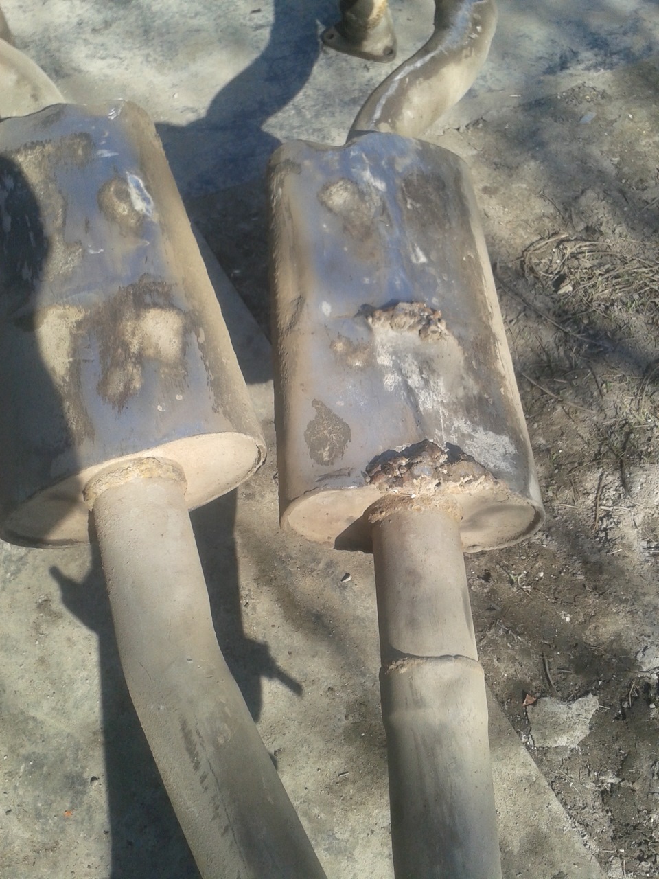 Полное снятие глушителя — Audi 80 (B4), 2,8 л., 1994 года | своими ...