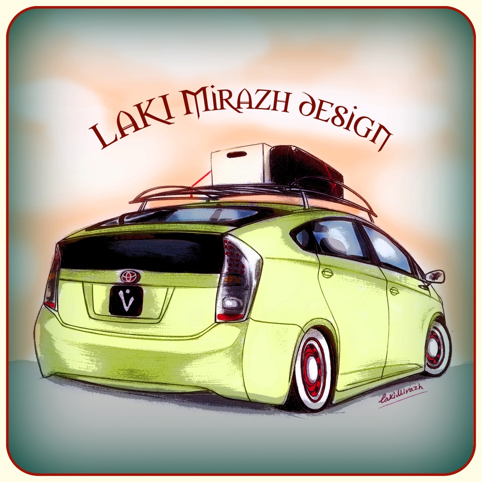 Портрет авто на заказ. Toyota Prius LMD resto cal. — DRIVE2