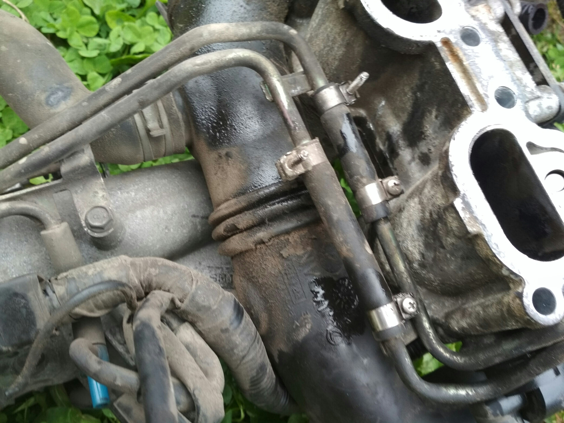 под впускным коллектором. топливный шланги впускного коллектора субару. 3. впускной коллектор форд мондео 3 2. Opel omega b 2.