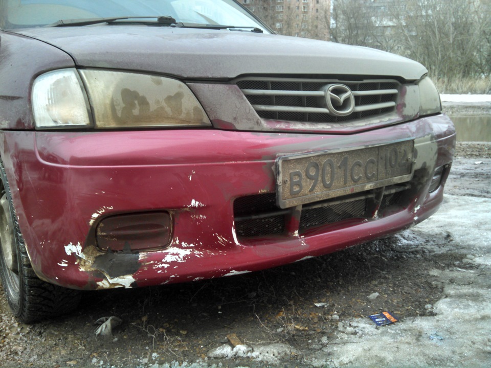 Передний бампер — Mazda Demio (1G), 1,3 л, 2000 года | своими руками ...