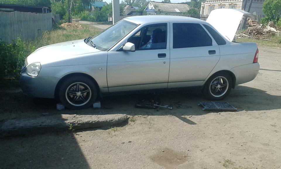 Задние тормозные барабаны в цвет (Часть 2) — Lada Приора седан, 1,6 л ...