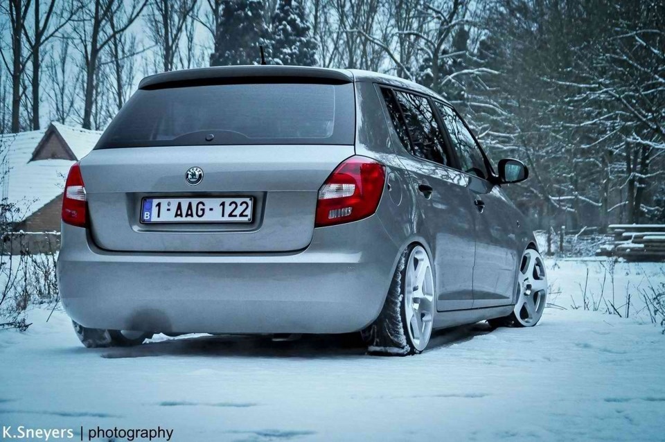 Занижение skoda fabia 2