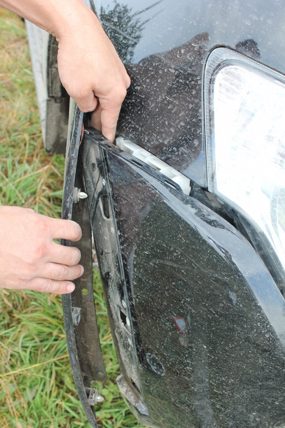 Отгибаем бампер. — Mitsubishi Pajero (4G)