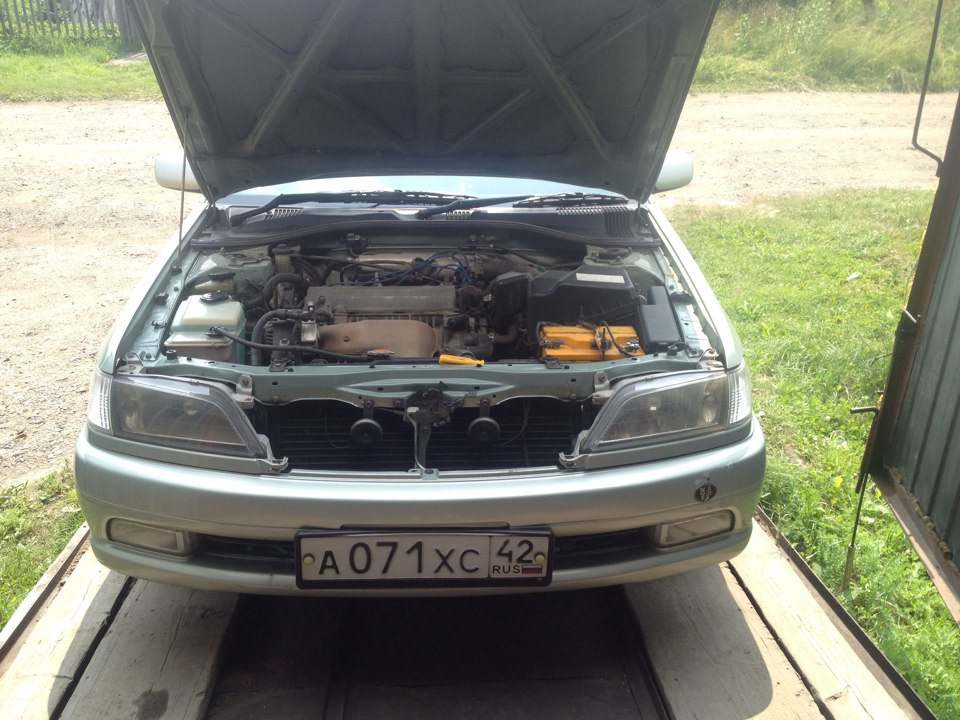 Промывка фар, поворотников, туманок — Toyota Carina (7G), 2 л., 1999 ...