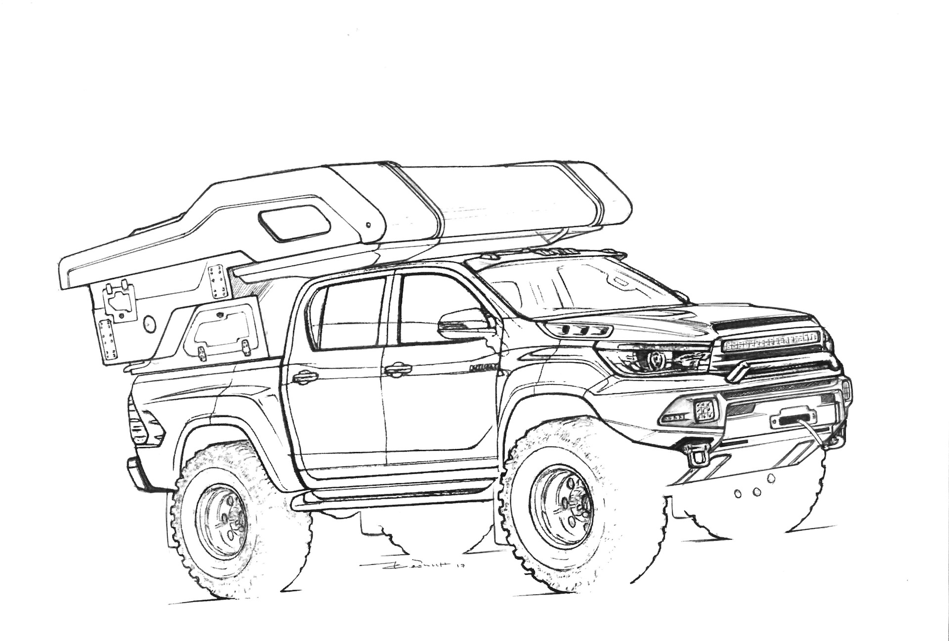 Toyota Hilux drawings