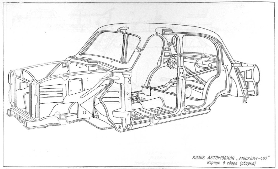 Чертеж москвич 407