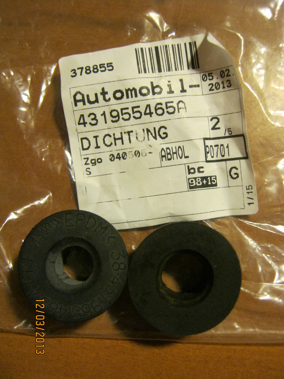 Фото в бортжурнале ГАЗ 31105. Запчасти на фото: 431955465A