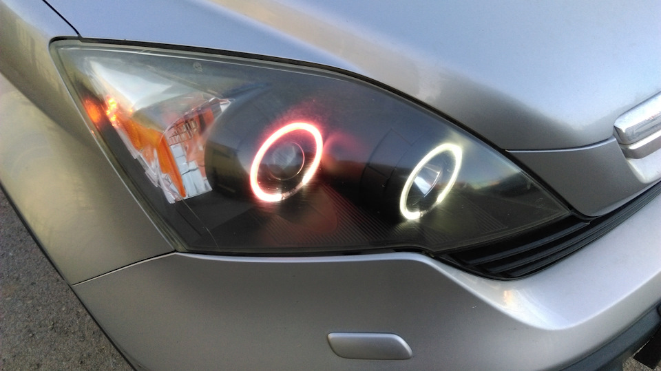 Ангельский глаз горит розовым — Honda CR-V (RE), 2 л, 2008 года ...