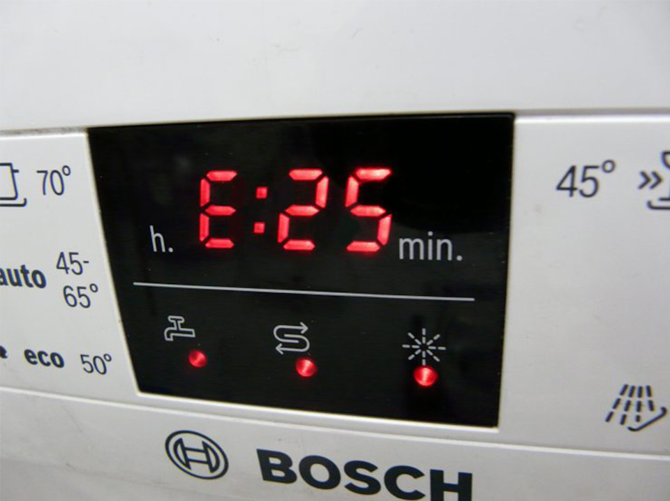 неисправности посудомоечной машины bosch мигает индикатор