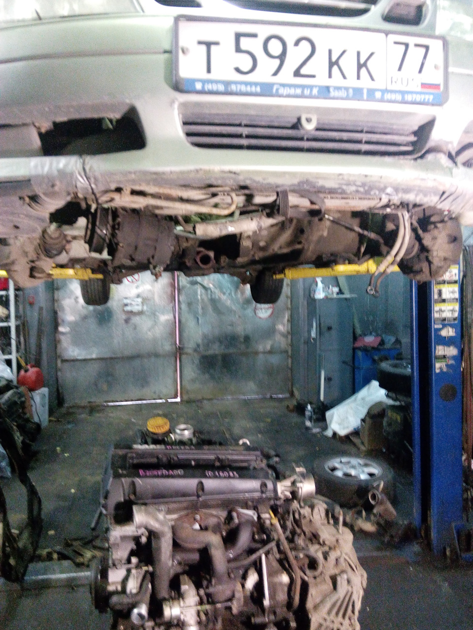 Разбор полётов)( Замена двигателя на контрактный) — Saab 9-5, 2 л, 2001 ...