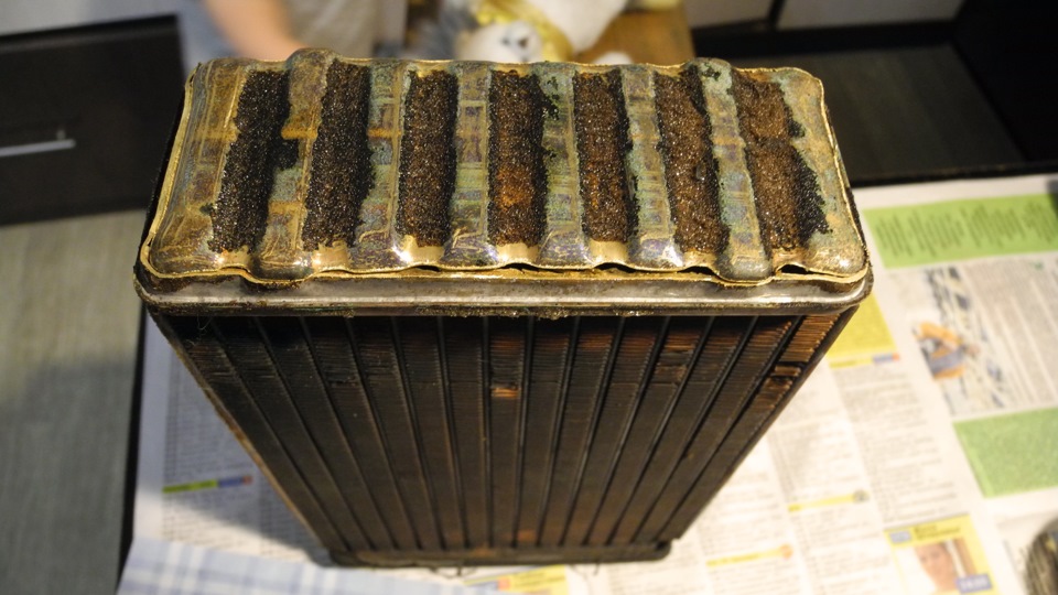 Механическая чистка радиаторов автомобильных печек — Toyota Lite Ace, 2 ...