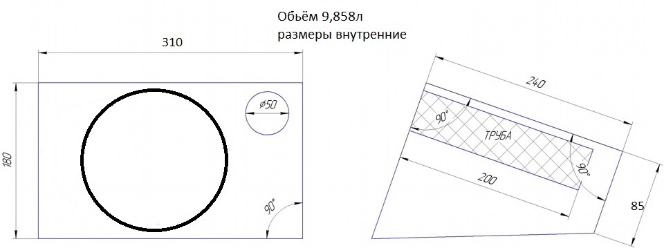 Короб для овалов 6х9 чертеж