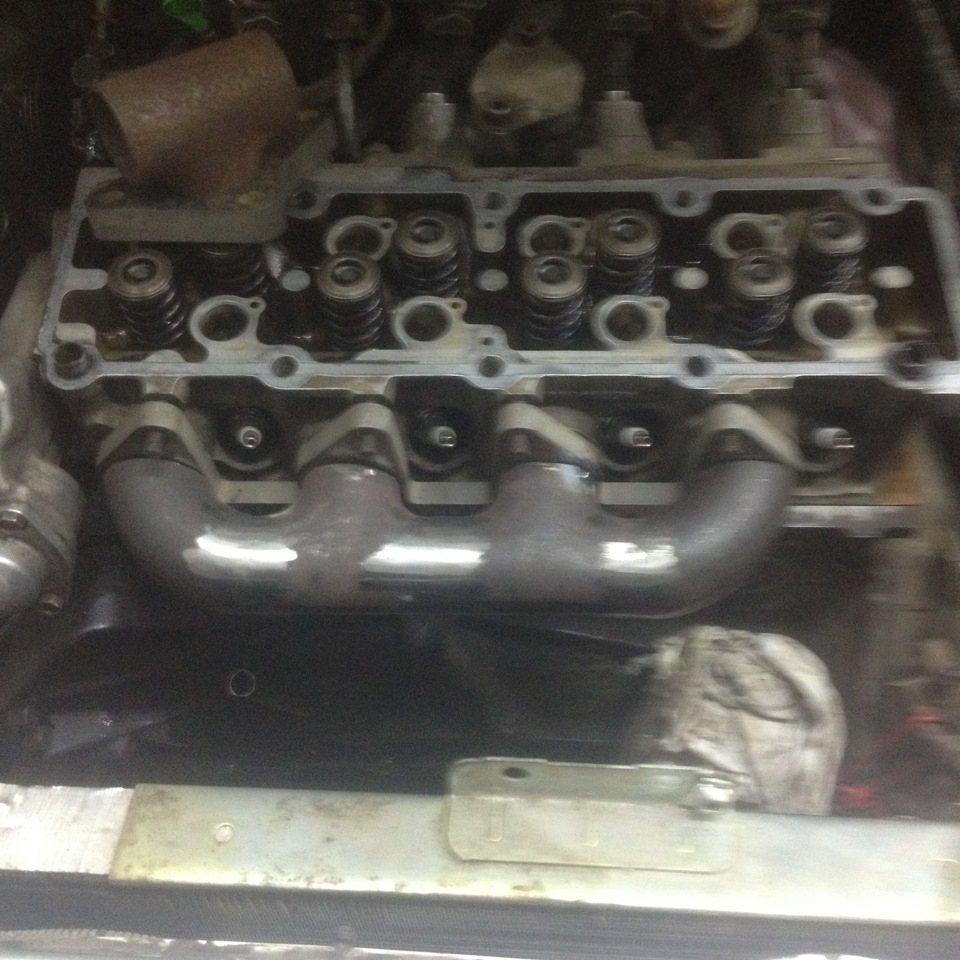 Коллектор выхлопной- примерка — Daewoo Nexia (2G)