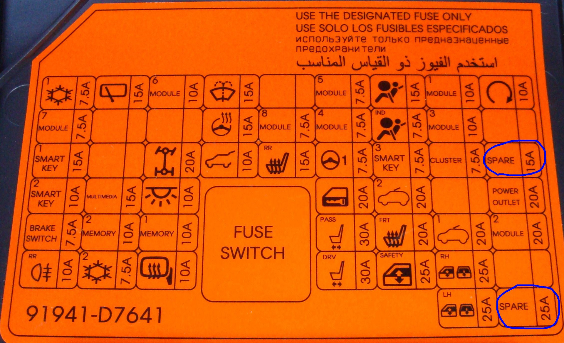Схема предохранителей hyundai tucson
