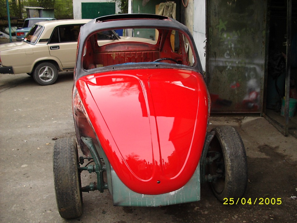 Подбор цвета и покраска капота — Volkswagen Beetle (1G), 2,1 л, 1973 ...