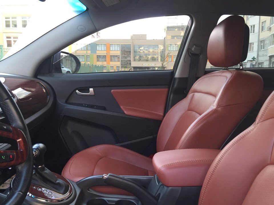 Панель в кожу - KIA Sportage (3G), 2 л, 2010 года тюнинг DRIVE2