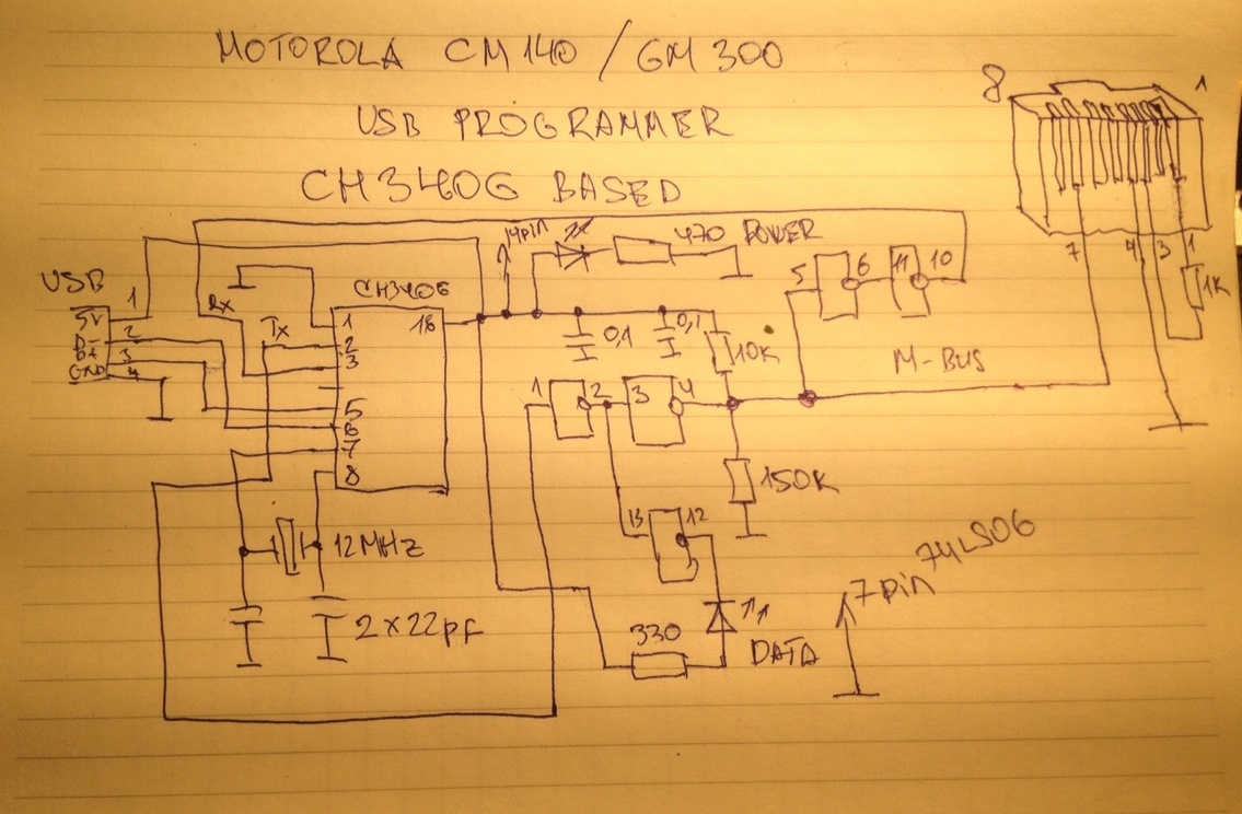 Motorola gm300 программатор схема