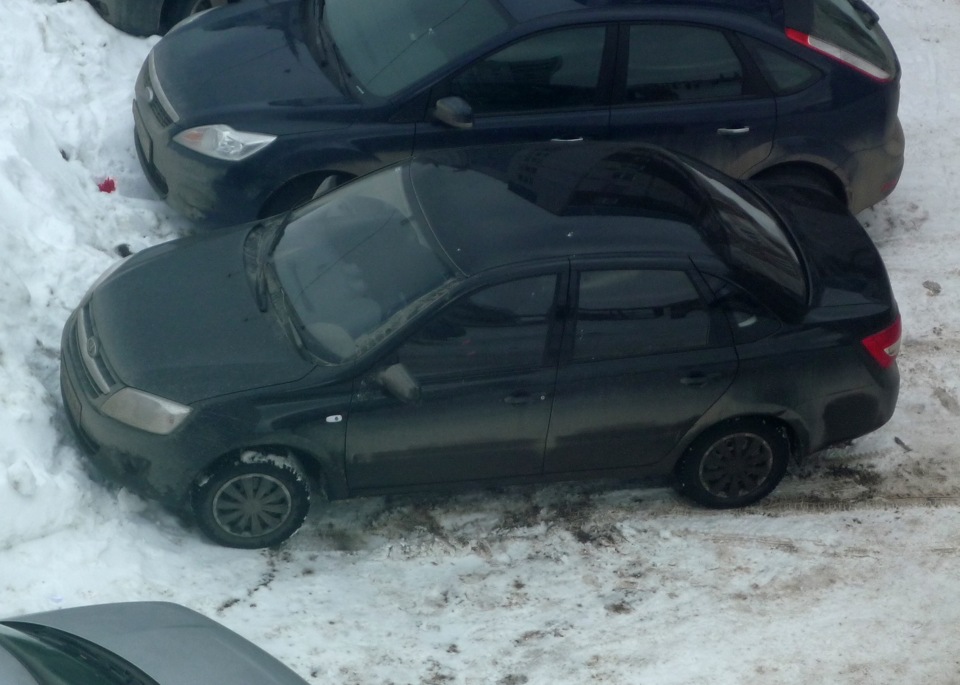 Белые повторители поворотов — Lada Гранта, 1,6 л, 2011 года ...