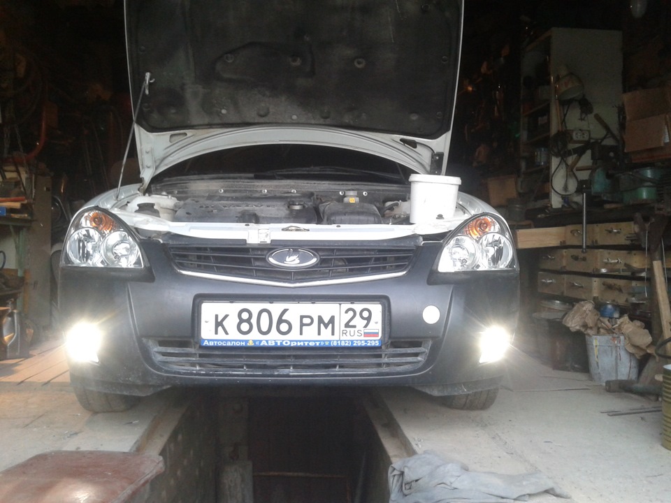 Долгожданная установка линзовых противотуманных фар+ксенон в них ...