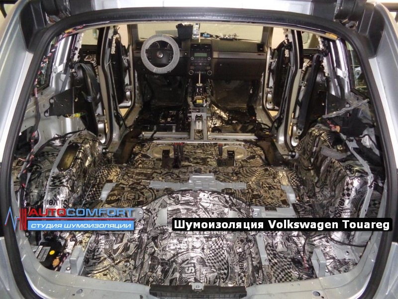 Шумоизоляция Volkswagen Touareg 2. Шумоизоляция Туарега ГП.