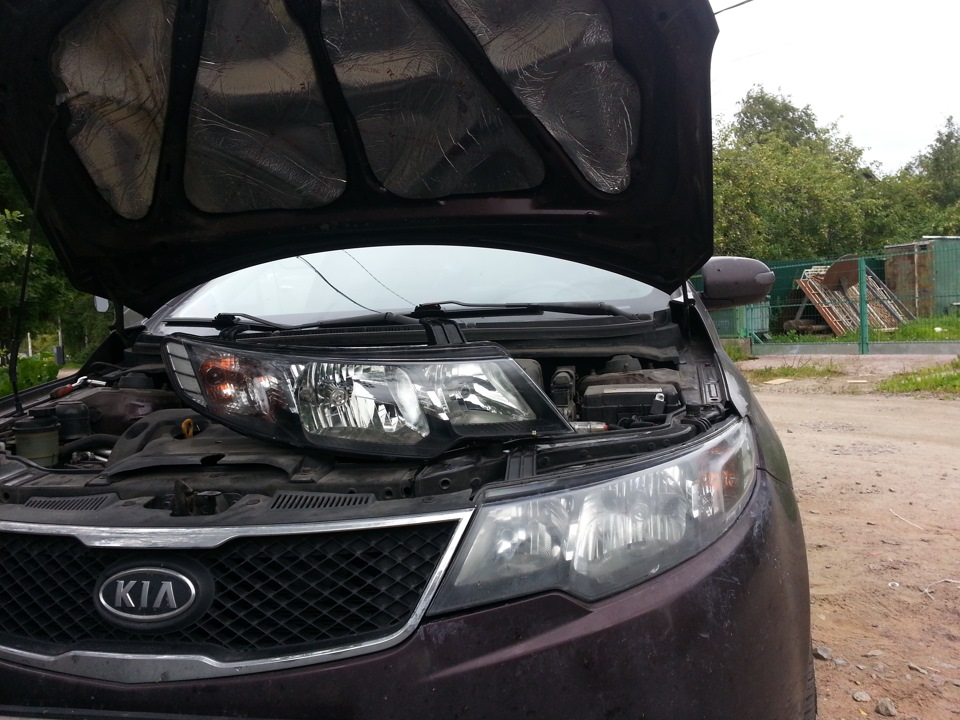 Полировка фар, зубной пастой — KIA Cerato (2G), 1,6 л, 2010 года ...