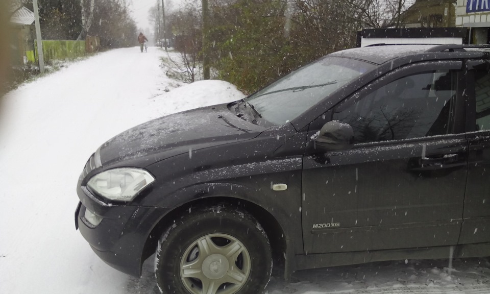 Вот и снег пришол, калес летний ушол))) — SsangYong Kyron, 2 л, 2009 ...