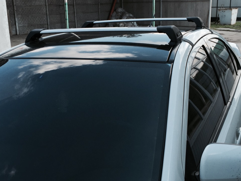 Поперечины на крышу(под бокс) — Mitsubishi Lancer X, 2 л, 2008 года ...