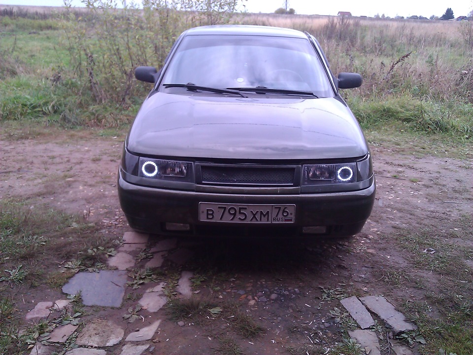 Покраска масок фар в черный + Ангельские глазки! — Lada 21121, 1,6 л ...