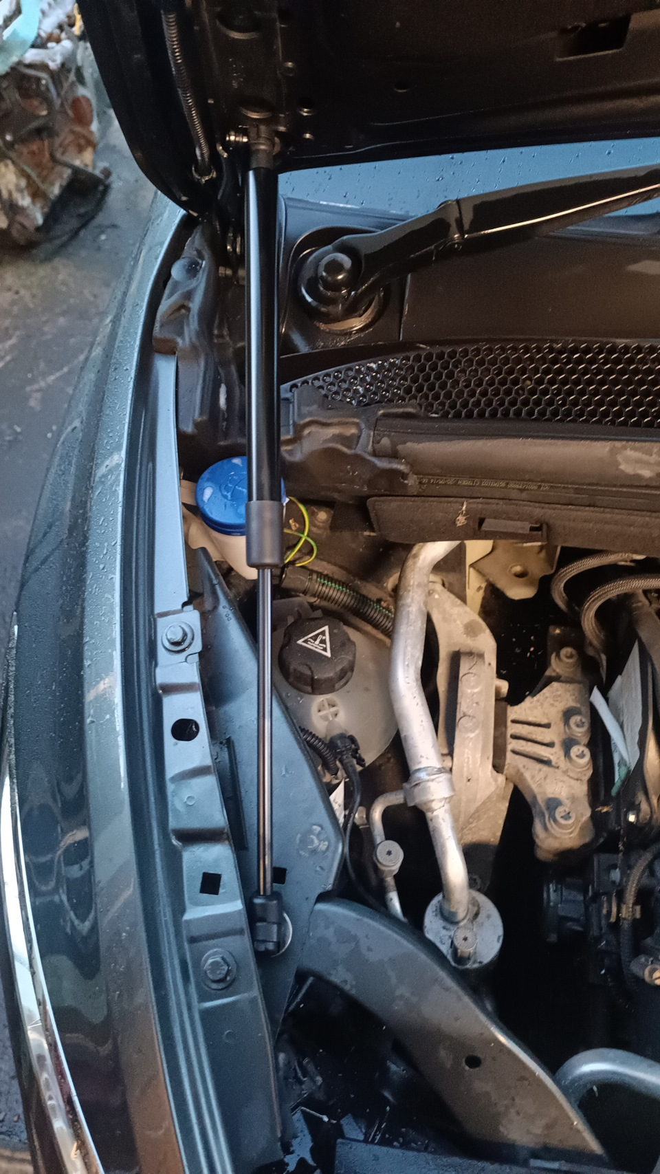 Установка газовых упоров капота — Citroen Grand C4 Picasso (2G), 1,6 л ...