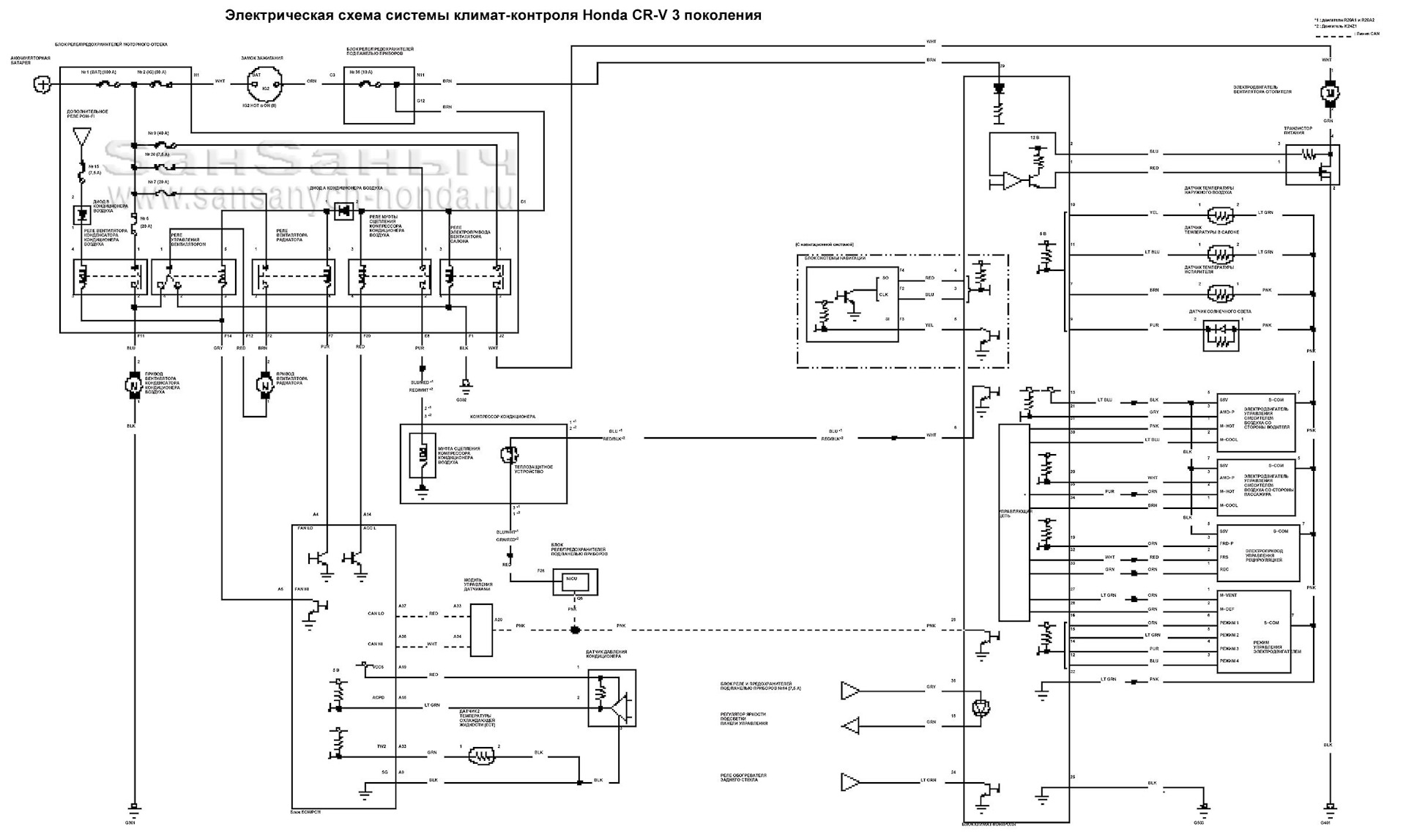 Хонда hr v схема кондиционера