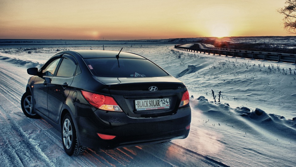 hyundai solaris зимой hyundai solaris зимой