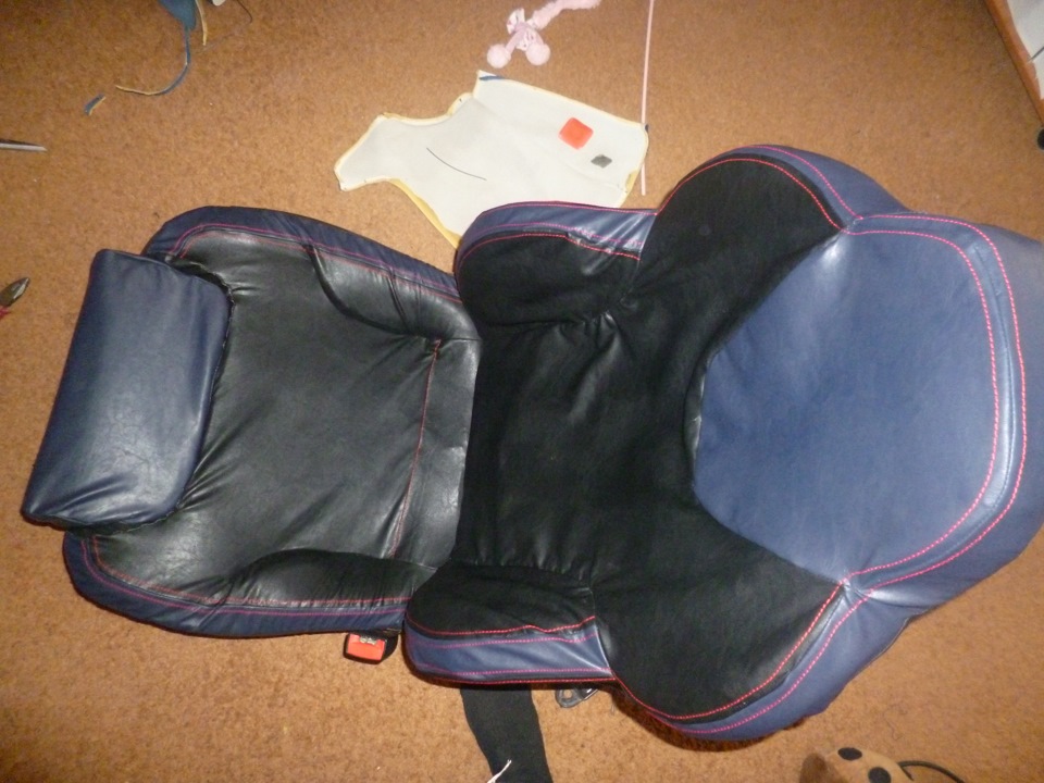 Перетяжка сидений кожзамом (Hand made ) — Lada 21093i, 1,5 л, 2004 года ...