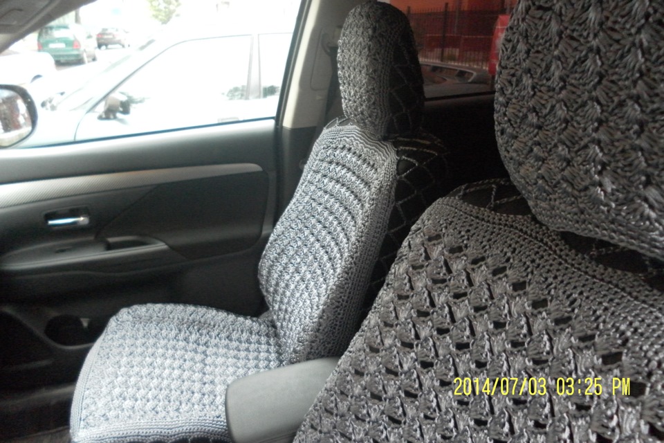Чехлы — Mitsubishi Outlander (3G), 2 л, 2013 года | аксессуары | DRIVE2